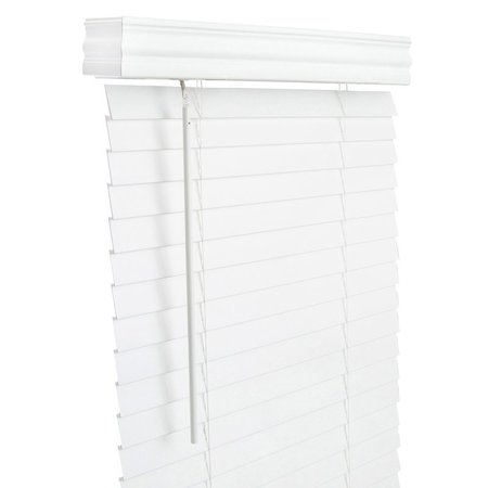 LIVING ACCENTS FAUXWD 2"" WHT BLND 72X60 FAX7260WH